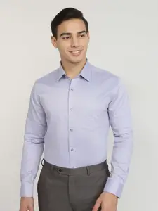 Raymond Pure Cotton Contemporary-Fit Semicutaway Formal Shirt