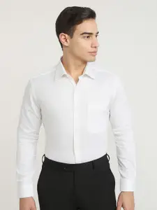 Raymond Printed Pure Cotton  Contemporary Fit Cutaway Collar Formal Shirt