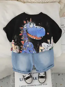 INCLUD Boys Printed T-shirt with Shorts