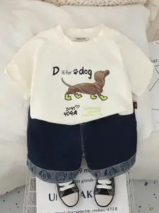 INCLUD Boys Printed T-shirt with Shorts