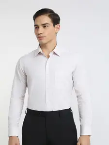 Raymond Checked Pure Cotton  Cutaway Collar Formal Shirt