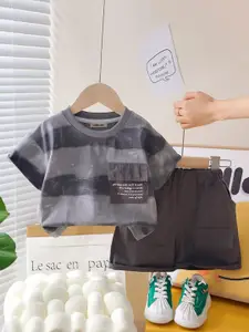 INCLUD Boys Striped T-shirt with Shorts