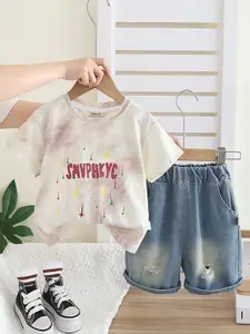 INCLUD Boys Printed T-shirt with Shorts