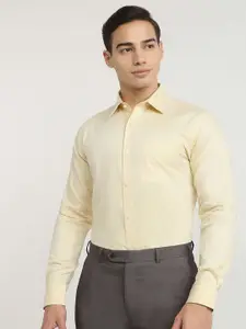 Raymond Patterned Pure Cotton Semicutaway Formal Shirt