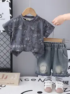 INCLUD Boys Printed T-shirt with Shorts