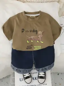 INCLUD Boys Printed T-shirt with Shorts