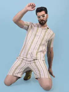 Crimsoune Club Men Classic Slim Fit Printed Casual Shirt