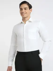 Raymond Pure Cotton Contemporary-Fit Semicutaway Formal Shirt