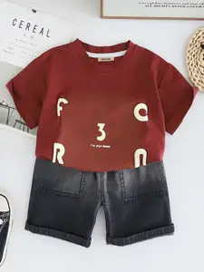 INCLUD Boys Printed T-shirt with Shorts