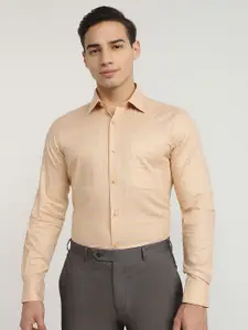 Raymond Checked Pure Cotton Semicutaway Formal Shirt