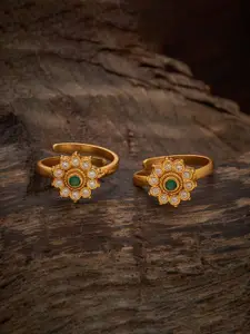 Kushal's Fashion Jewellery Gold-Plated Toe Rings