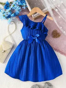 INCLUD Women Self Design Fit & Flare Knee Length Dress