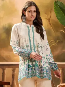 Sangria Women Geometric Printed Shirt Style Top