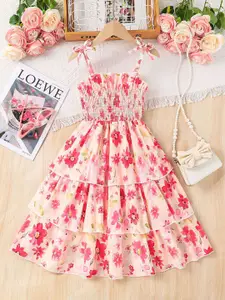 INCLUD Kids Floral Print Fit & Flare Dress