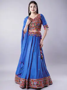 Utsav Fashion Ethnic Motifs Embroidered Ready to Wear Lehenga & Blouse With Dupatta