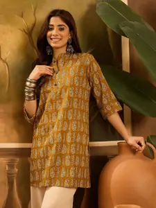 Sangria Ethnic Motifs Printed Pure Cotton Kurtis