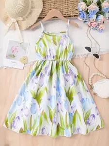 INCLUD Girl Floral Print Fit & Flare Dress