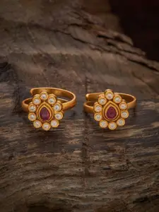 Kushal's Fashion Jewellery Gold-Plated Toe Rings