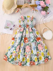 INCLUD Girls Floral Print Fit & Flare Dress