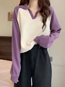 Outzidr Women Colourblocked Sweatshirt