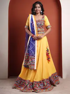 Utsav Fashion Ethnic Motifs Embroidered Ready to Wear Lehenga & Blouse With Dupatta