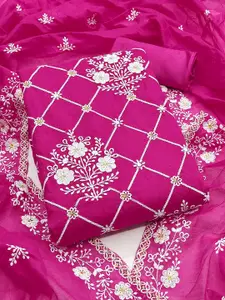 Peachmode Embroidered Unstitched Dress Material