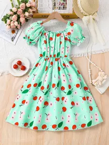 INCLUD Girl Floral Print Fit & Flare Dress