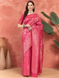 SERONA FABRICS Ethnic Motifs Woven Design Zari Kanjeevaram Saree