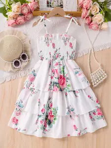 INCLUD Girls Floral Print Fit & Flare Dress