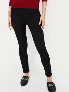 Aadvi Fashion Women Classic Slim Fit High-Rise Cotton Stretchable Jeans