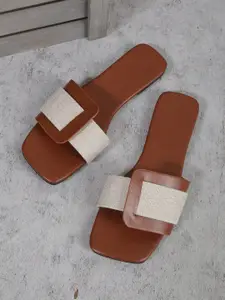 Jbarg Women Printed Open Toe Flats