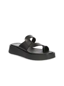 Viviblu Women Colourblocked Leather Platform Sandals