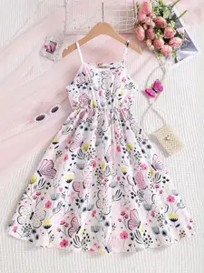 INCLUD Girls Printed Fit & Flare Dress