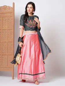 Kiana House Of Fashion Embroidered Ready to Wear Lehenga & Blouse With Dupatta