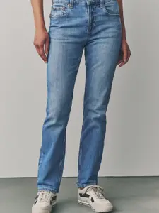 NEXT Women Skinny Fit Mid-Rise Light Fade Stretchable Jeans