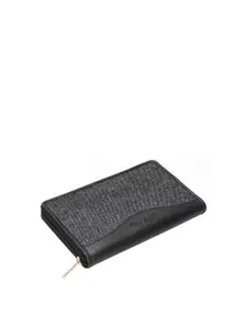 HARD CRAFT Women Printed Leather Zip Around Wallet with Passport Holder