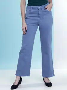 DressBerry Women Rodeo Wide Leg High-Rise Stretchable Jeans