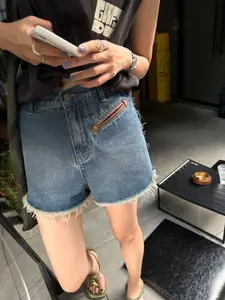 KPOP Women Regular Fit Cotton Shorts