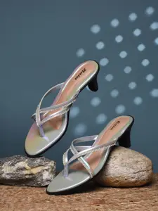 Bata Women Embellished PU Kitten Sandals