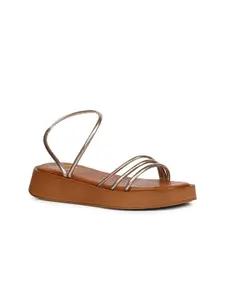 Viviblu Women Solid Leather Regular Flatform Sandals