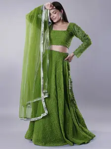 Utsav Fashion Embroidered Thread Work Ready to Wear Lehenga & Blouse With Dupatta