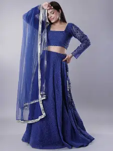 Utsav Fashion Embroidered Thread Work Ready to Wear Lehenga & Blouse With Dupatta