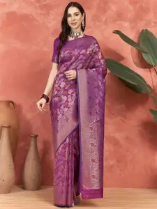 SERONA FABRICS Floral Woven Design Kanjeevaram Saree