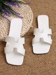 Jbarg Women Printed Open Toe Flats with Bows