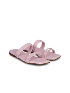 dbcooper Women Open Toe Slip-On Flats