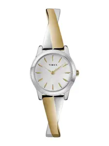 Timex Women Brass Dial & Stainless Steel Straps Analogue Watch