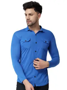 BEYOU FASHION Men Solid Spread Collar Cotton Casual Shirt