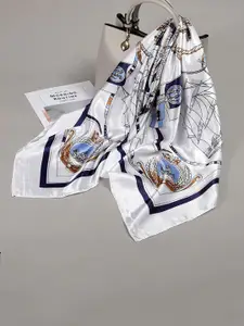 QUECY Women Satin Printed Scarf