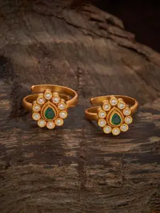 Kushal's Fashion Jewellery Gold-Plated Toe Rings