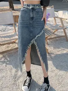 KPOP Straight Midi Skirt